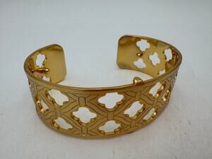 Christo London Narrow Cuff Bracelet by Brighton Retired Gold Tone
